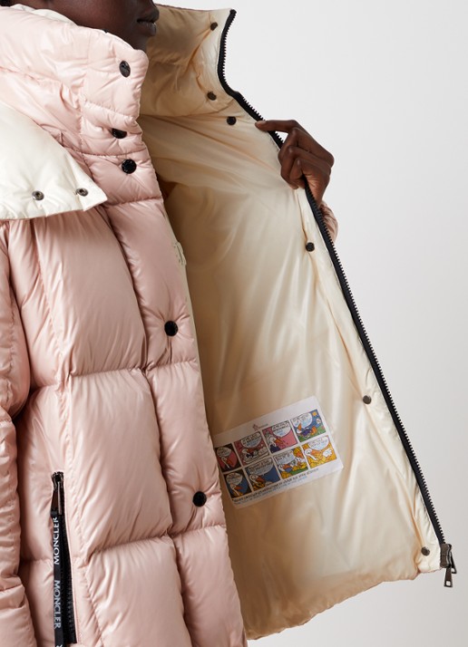Moncler Parana puffer jack met donsvulling en ritszakken - detail 5 roze