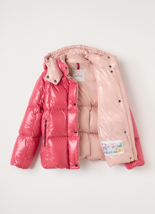 Moncler Parana puffer jack met donsvulling - voorkant 3 koraalrood