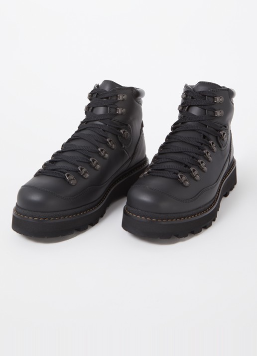 Moncler Peka Trek veterboot met kalfsleren details - detail 2 zwart