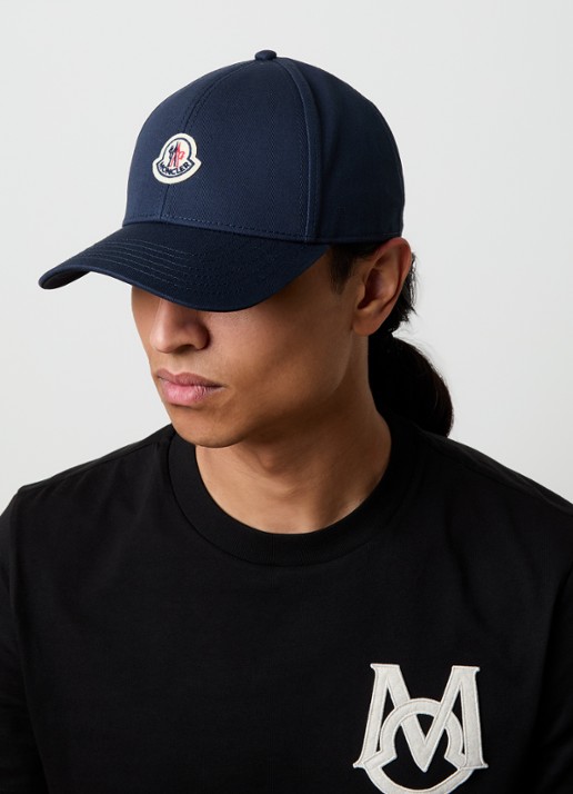 Moncler Pet met logo - voorkant 2 donkerblauw