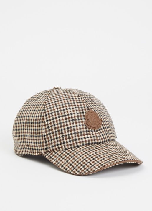 Moncler Pet met ruitdessin - voorkant 2 zand