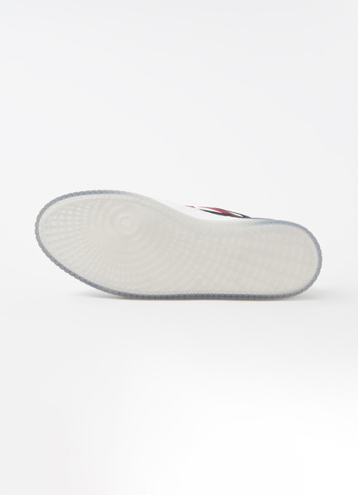 Moncler Pivot Low sneaker van leer met nubuck details - detail 7 wit