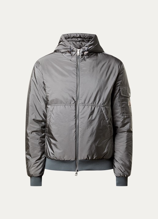Moncler Poiliot jack met donsvulling en steekzakken - voorkant 5 grijs