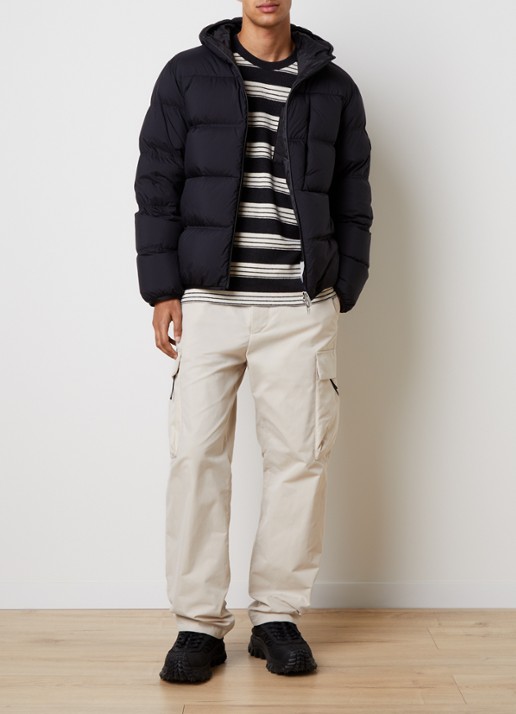 Moncler Poitevin puffer jack met donsvulling - voorkant 4 zwart