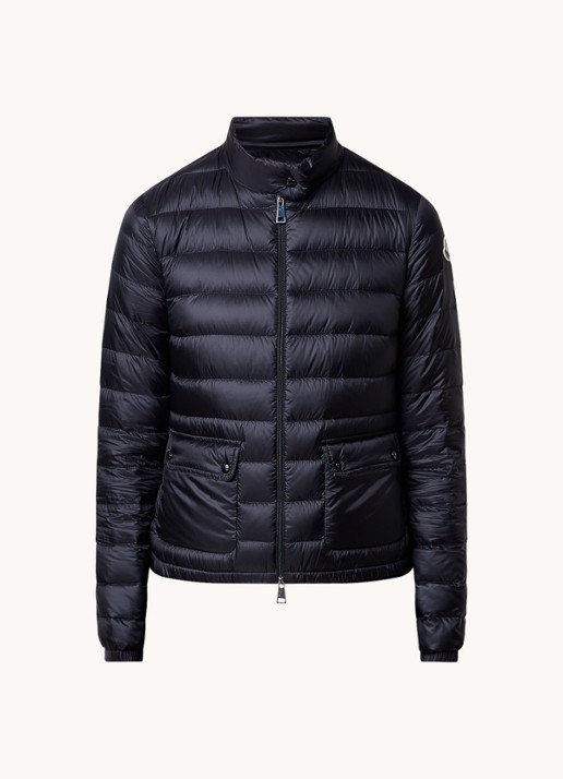 Moncler Puffer jack met donsvulling en klepzakken - voorkant 3 zwart