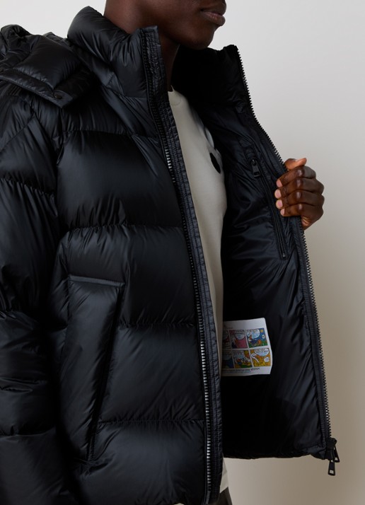 Moncler Puffer jack met donsvulling en ritszakken - detail 5 zwart