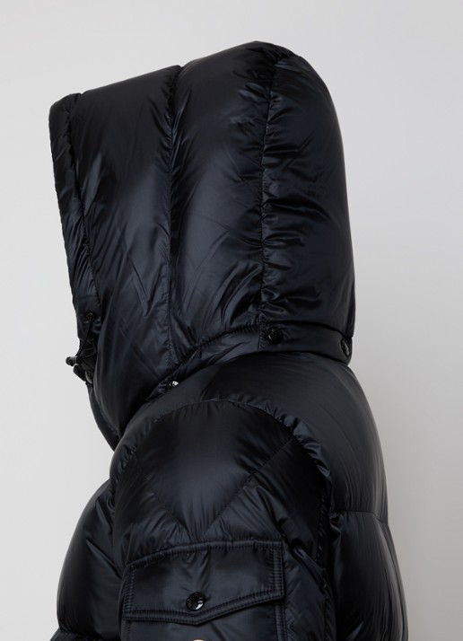 Moncler Puffer jack met donsvulling en ritszakken - detail 6 zwart