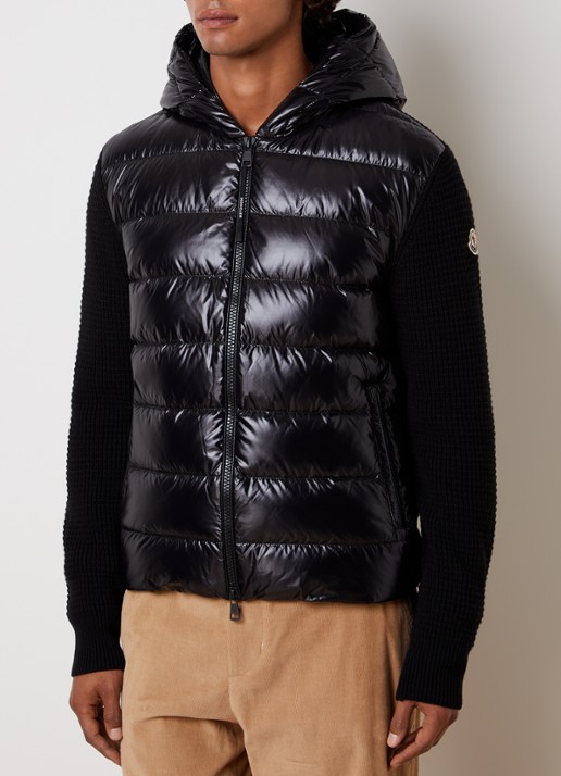 Moncler Puffer jack met donsvulling en ritszakken - detail 2 zwart