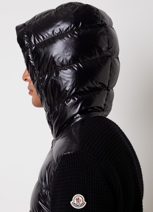 Moncler Puffer jack met donsvulling en ritszakken - detail 3 zwart