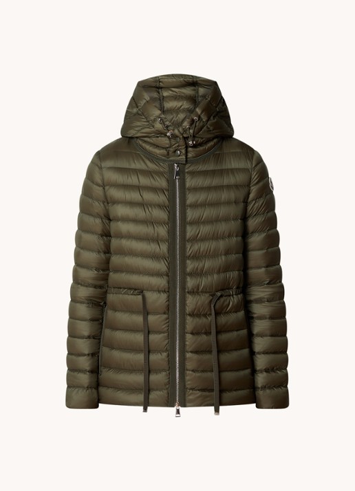 Moncler Raie puffer jack met donsvulling en steekzakken - voorkant 5 donkergroen