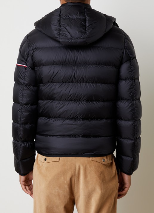 Moncler Ravenlock puffer jack met donsvulling en afneembare capuchon - achterkant 4 zwart