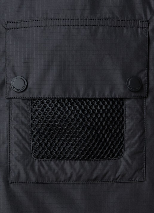 Moncler Regular fit overhemd met borstzak en logo - detail 3 zwart