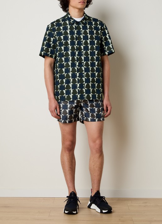 Moncler Regular fit overhemd met grafische print en logo - voorkant 5 legergroen