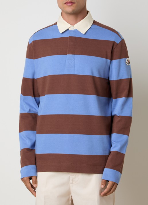 Moncler Regular fit polo met streepprint