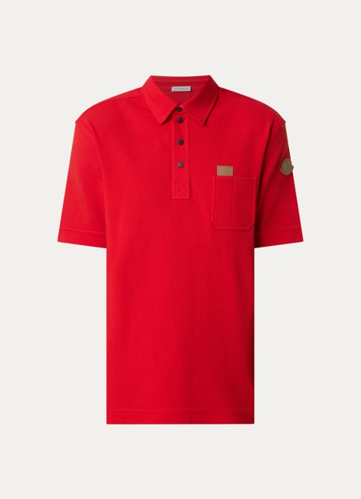 Moncler Regular fit polo van piqué katoen met borstzak