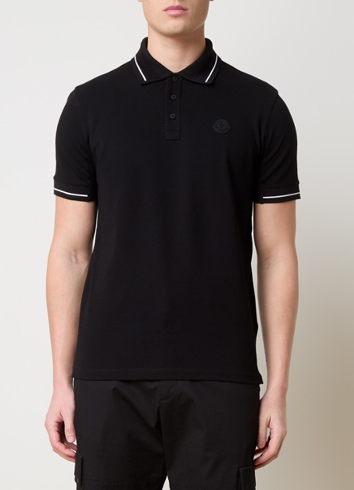 Moncler Regular fit polo van piqué katoen met logo