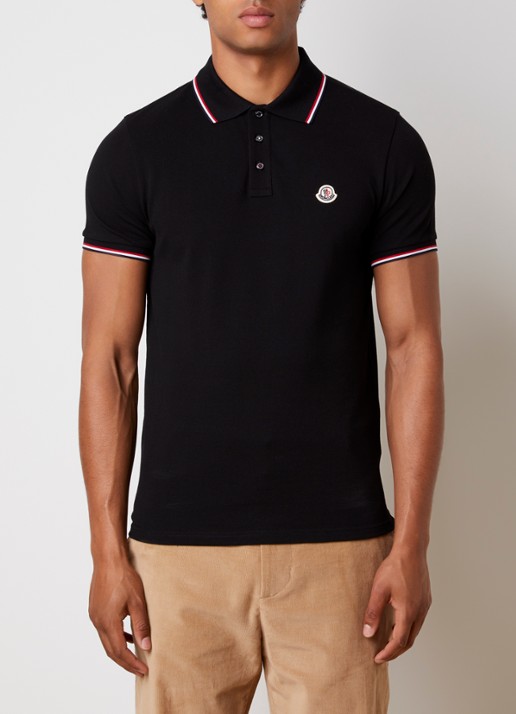 Moncler Regular fit polo van piqué katoen met logo