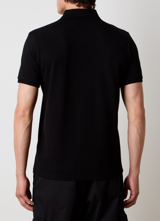Moncler Regular fit polo van piqué katoen - achterkant 3 zwart