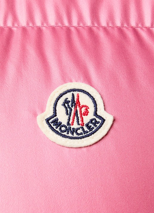 Moncler Restigo gewatteerde bodywarmer met donsvulling - detail 5 donkerroze