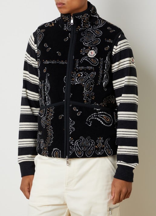Moncler Reversible bodywarmer met steekzakken - detail antraciet