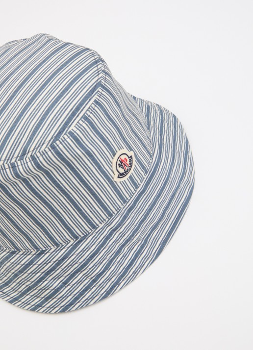 Moncler Reversible bucket hoed met logo - detail 2 blauw