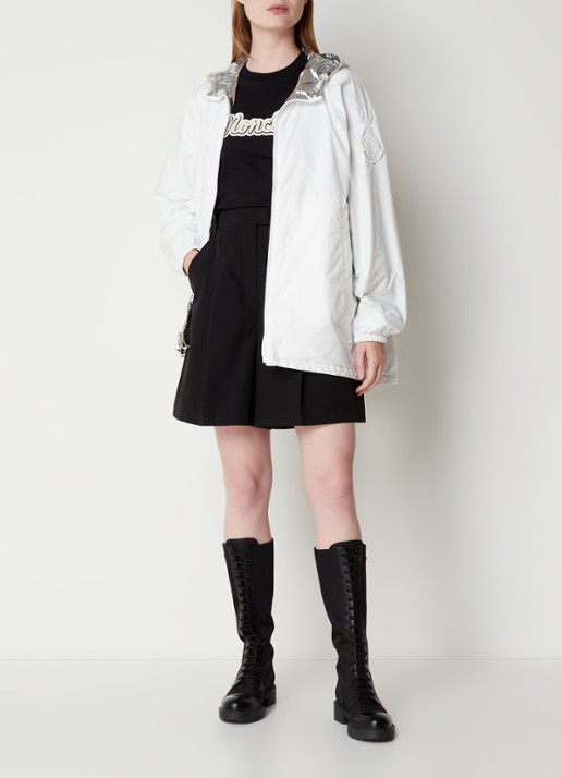 Moncler Reversible parka met capuchon en metallic finish - voorkant 6 zilver