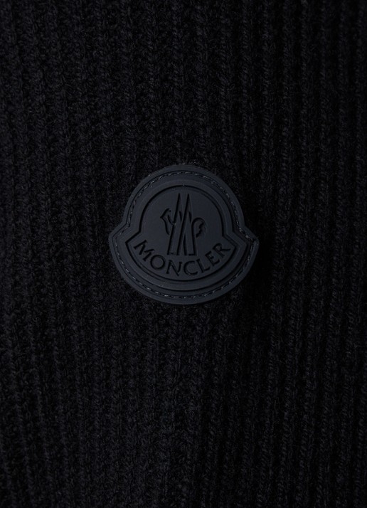 Moncler Ribgebreid vest in kasjmierblend met steekzakken - detail 2 zwart