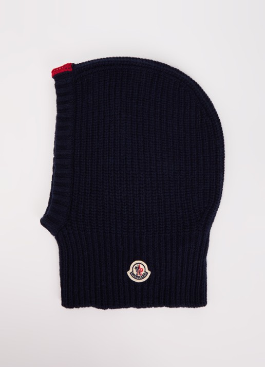 Moncler Ribgebreide balaclava in wolblend
