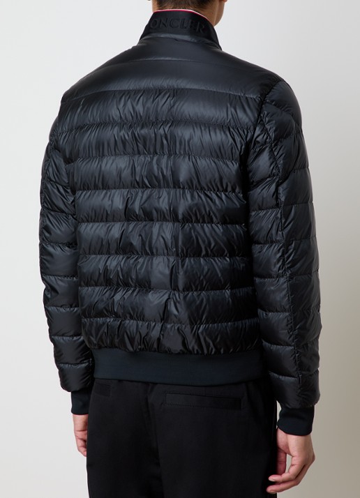 Moncler Rigel Biker puffer jack met donsvulling - achterkant 6 zwart