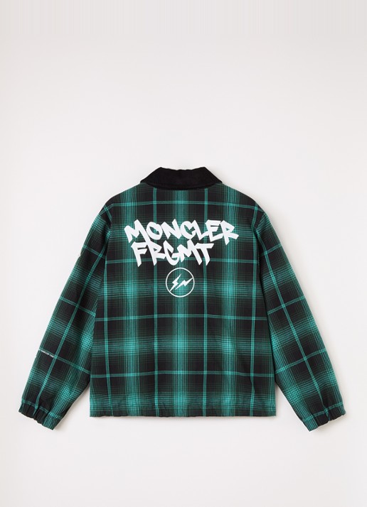 Moncler Ryuha reversible overshirt met ruitdessin - achterkant 2 groen