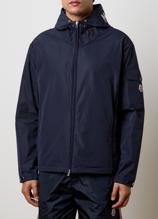 Moncler Sassiere windjack met capuchon en steekzakken - detail 4 donkerblauw