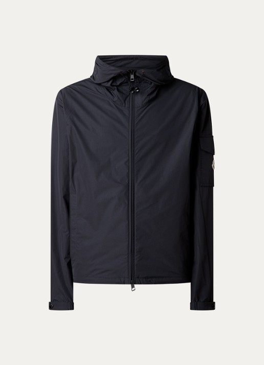 Moncler Sassiere windjack met capuchon - voorkant 2 zwart