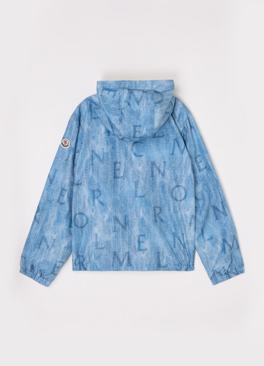 Moncler Seanle jack met capuchon - achterkant middenblauw