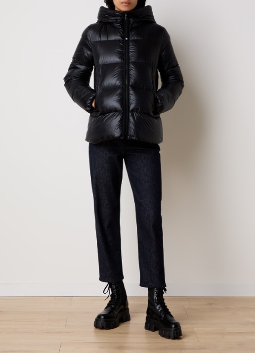 Moncler Serittes gewatteerd jack met donsvulling - voorkant 3 zwart