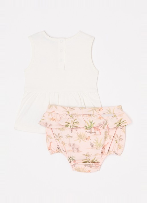 Moncler Set van jurk met bloomer 2-delig - voorkant 2 wit