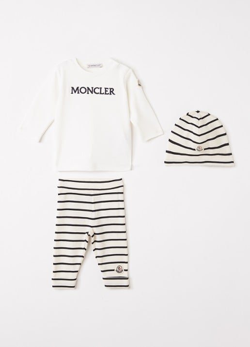 Moncler Set van longsleeve met legging en muts in giftbox 3-delig