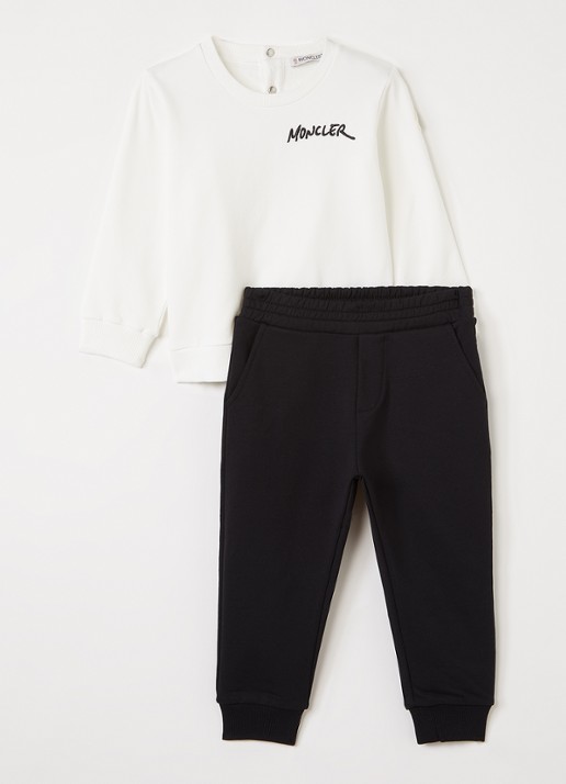 Moncler Set van sweater met joggingbroek 2-delig - voorkant zwart