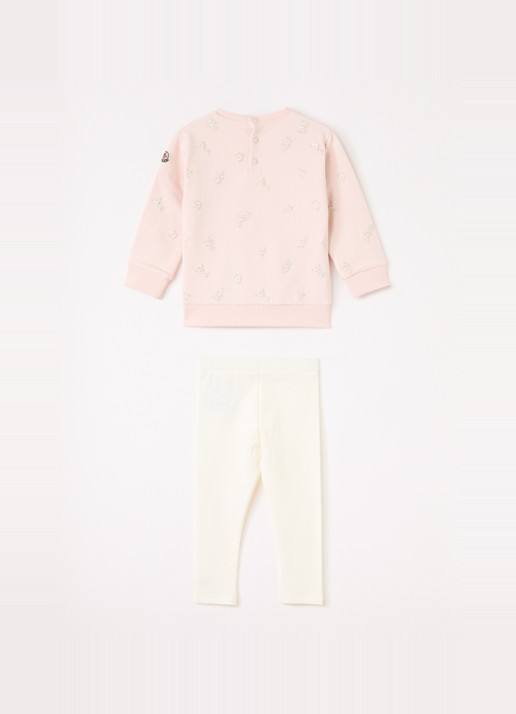 Moncler Set van sweater met legging 2-delig - voorkant 2 roze