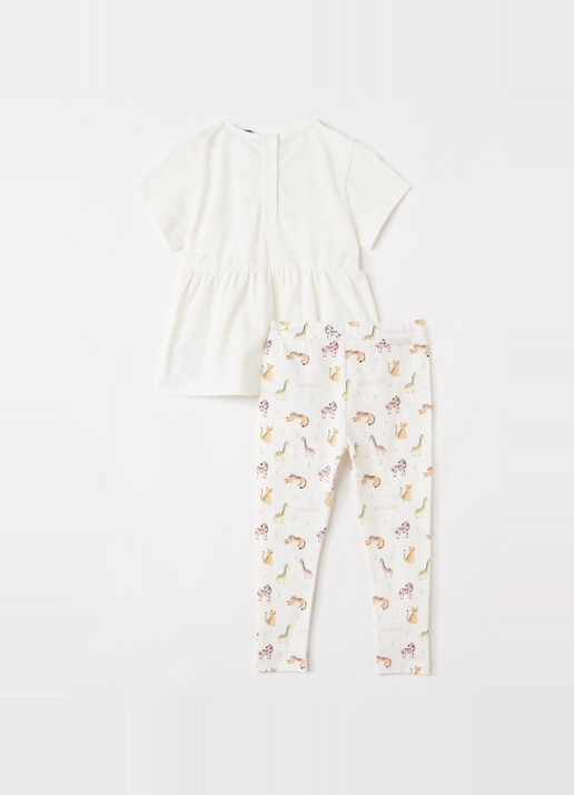 Moncler Set van top met legging 2-delig - voorkant 2 gebroken wit