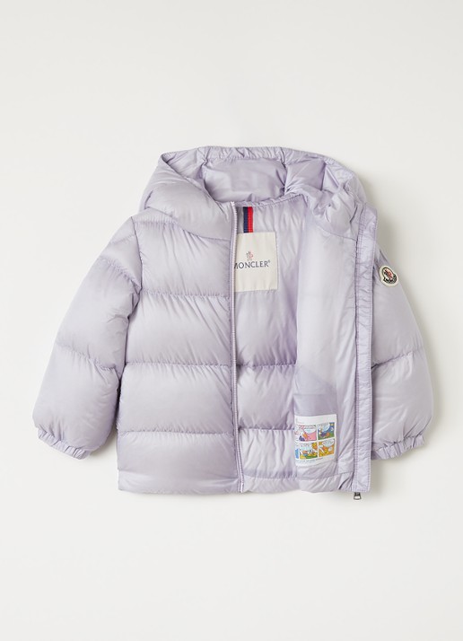 Moncler Sharon puffer jack met donsvulling - voorkant 2 lichtpaars