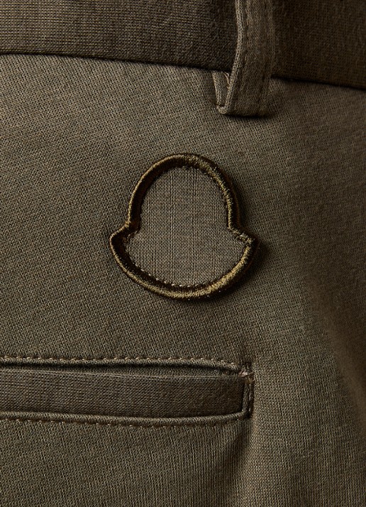 Moncler Slim fit cargobroek met klepzakken - detail 4 bronsgroen