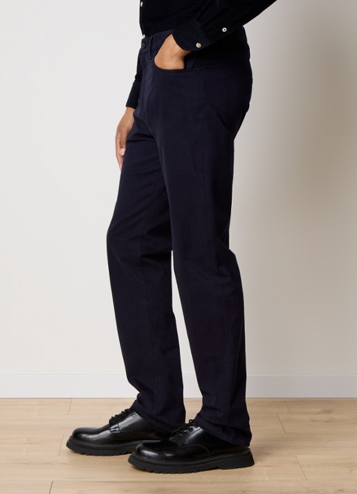 Moncler Slim fit chino met steekzakken - detail 5 donkerblauw