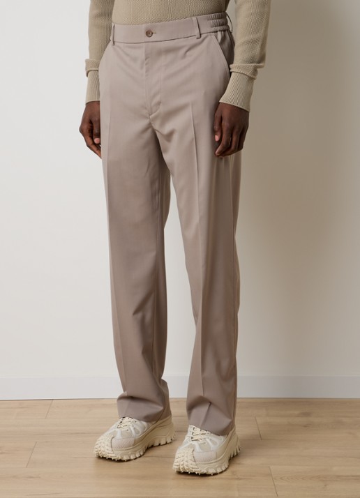 Moncler Sportivo straight fit pantalon in scheerwolblend met steekzakken