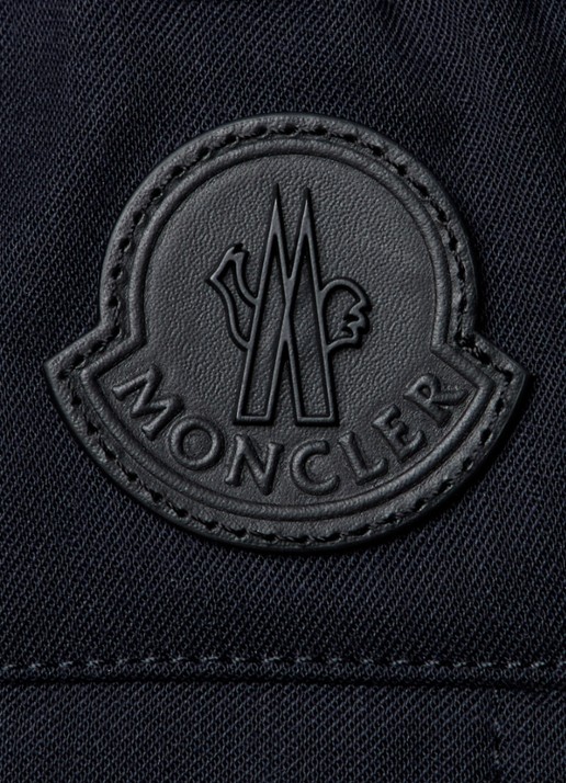 Moncler Sportivo straight fit pantalon in scheerwolblend met steekzakken - detail 6 donkerblauw