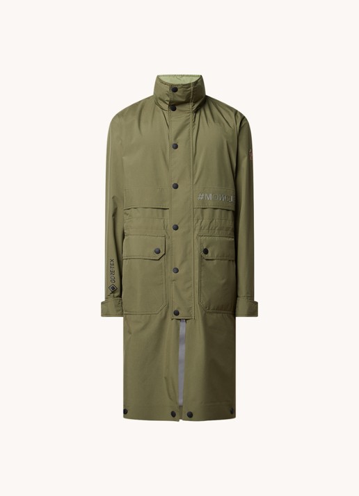 Moncler Steig parka met opbergbare kraag en trekkoord - voorkant 5 legergroen