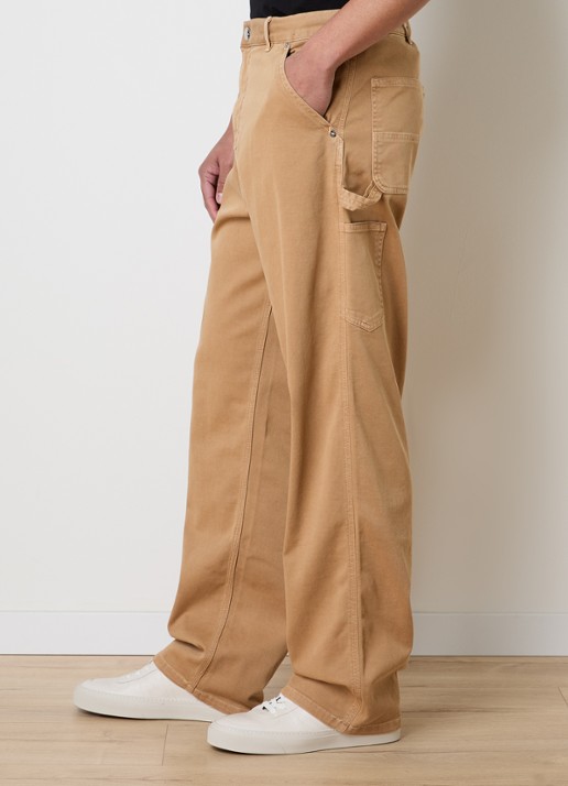 Moncler Straight fit broek met steekzakken en logo - detail 5 camel