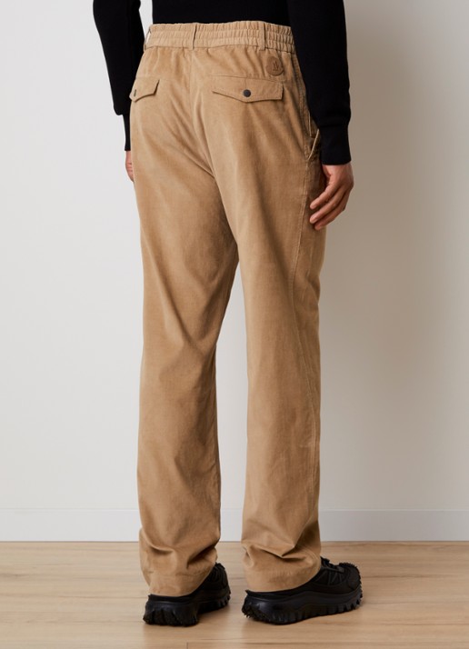 Moncler Straight fit broek van corduroy met steekzakken - achterkant 3 zand