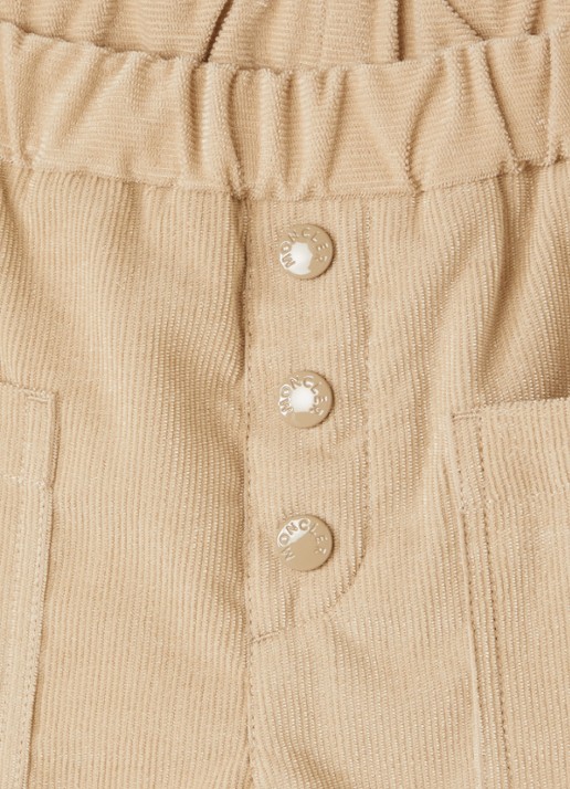 Moncler Straight fit broek van corduroy - detail beige