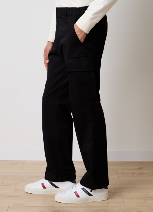 Moncler Straight fit cargobroek met steekzakken - detail 5 zwart