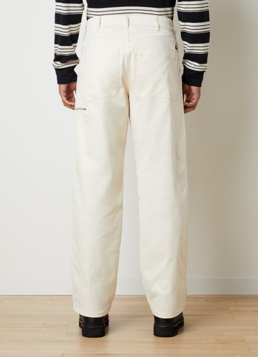 Moncler Straight fit jeans met gekleurde wassing - achterkant gebroken wit